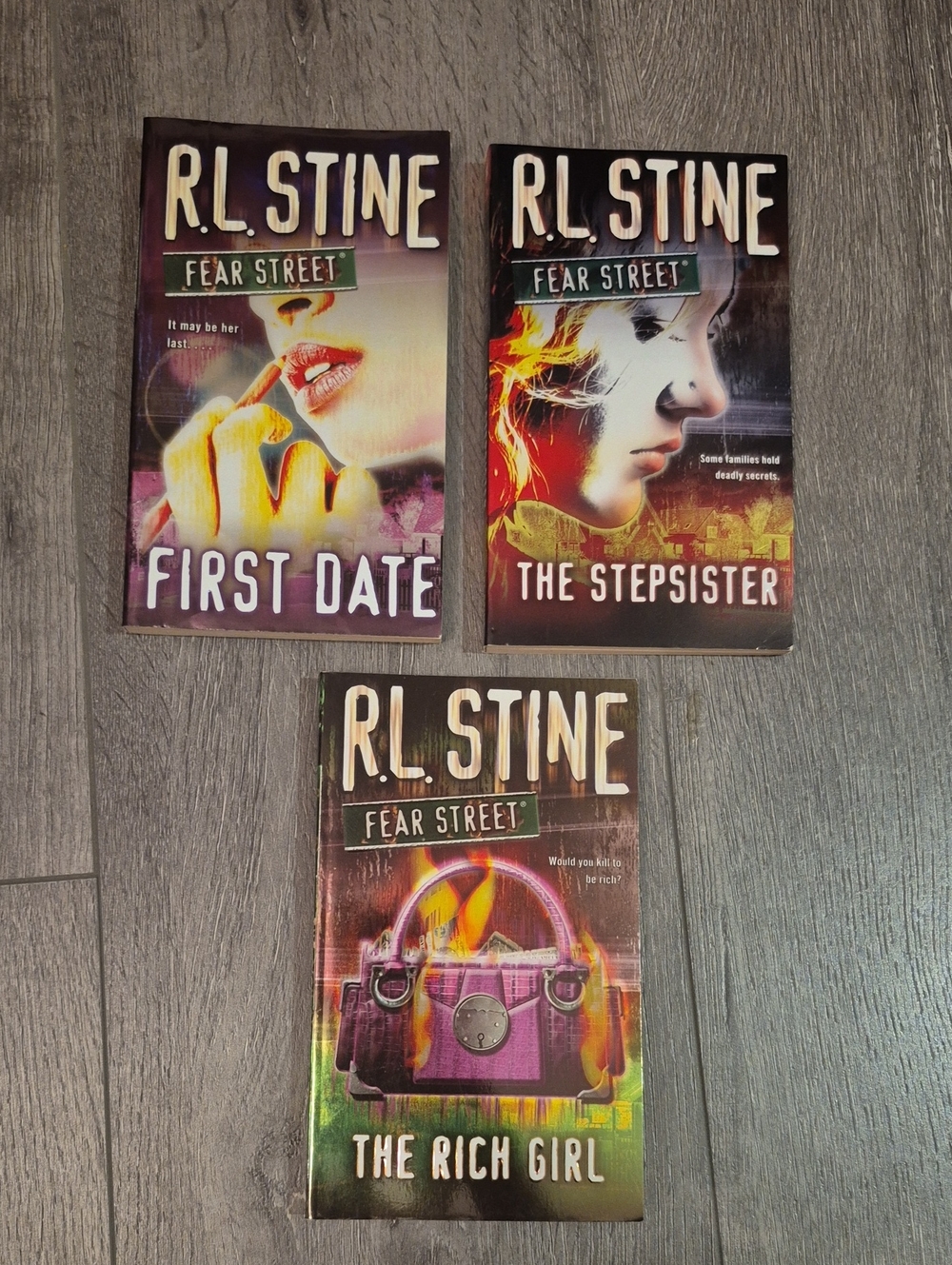 R.L.STINE Fear Street Book - (3Set)- THE RICH GIRL, THE STEPSISTER & FIRST DATE